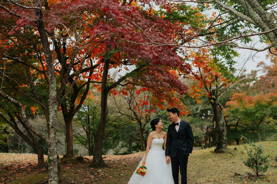 kyoto japan autumn pre wedding photography