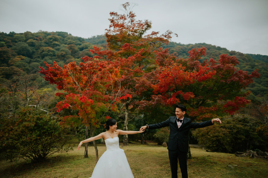 kyoto japan autumn pre wedding photography