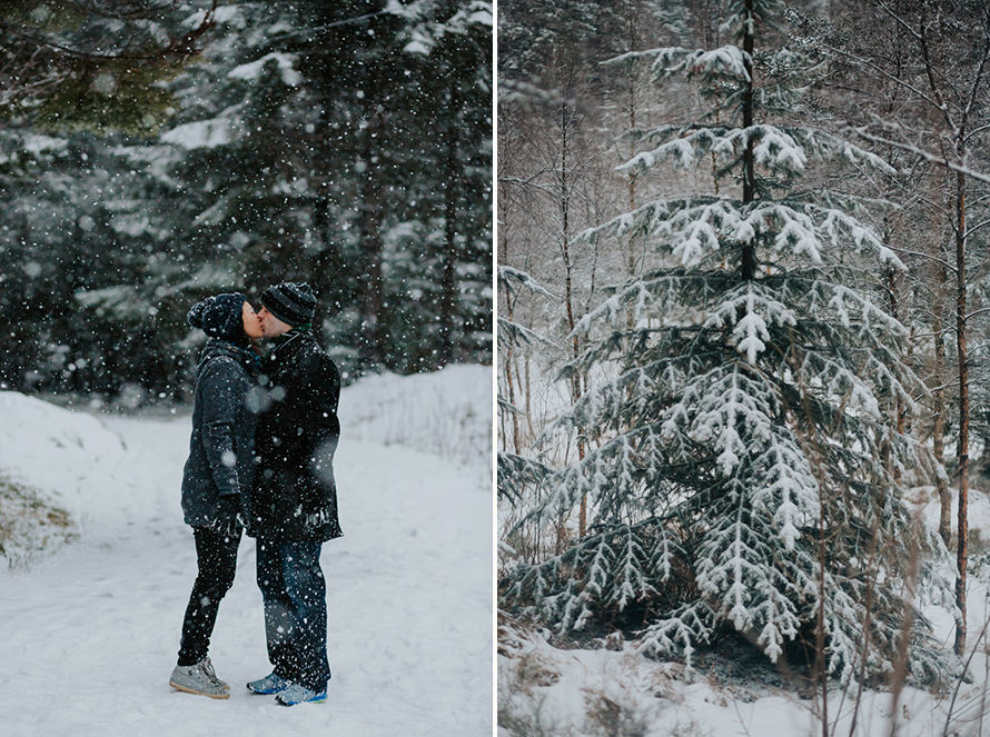 bergen norway winter pre wedding photography