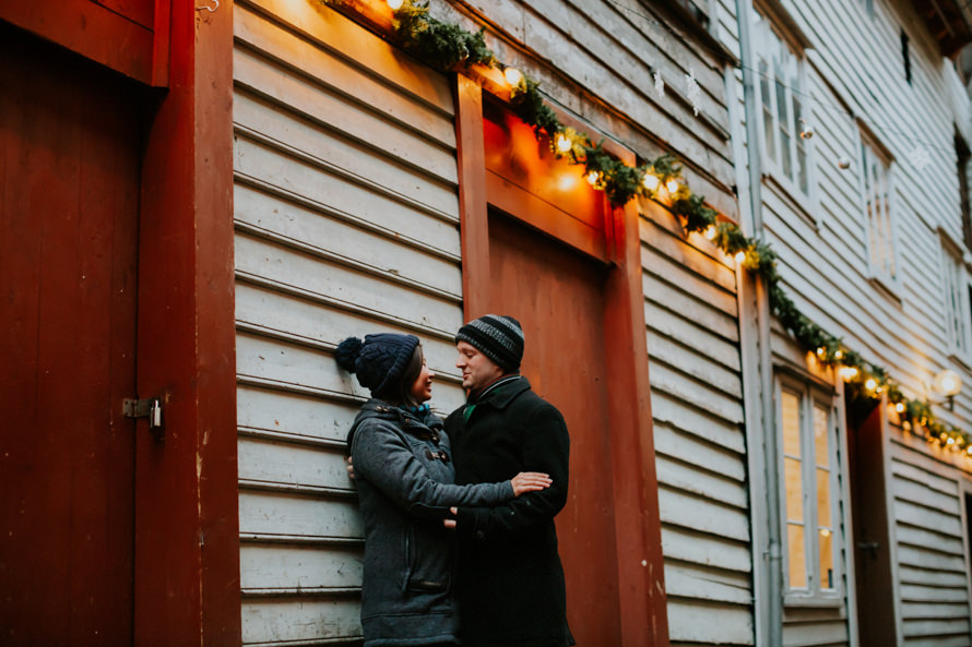 bergen norway winter pre wedding photography