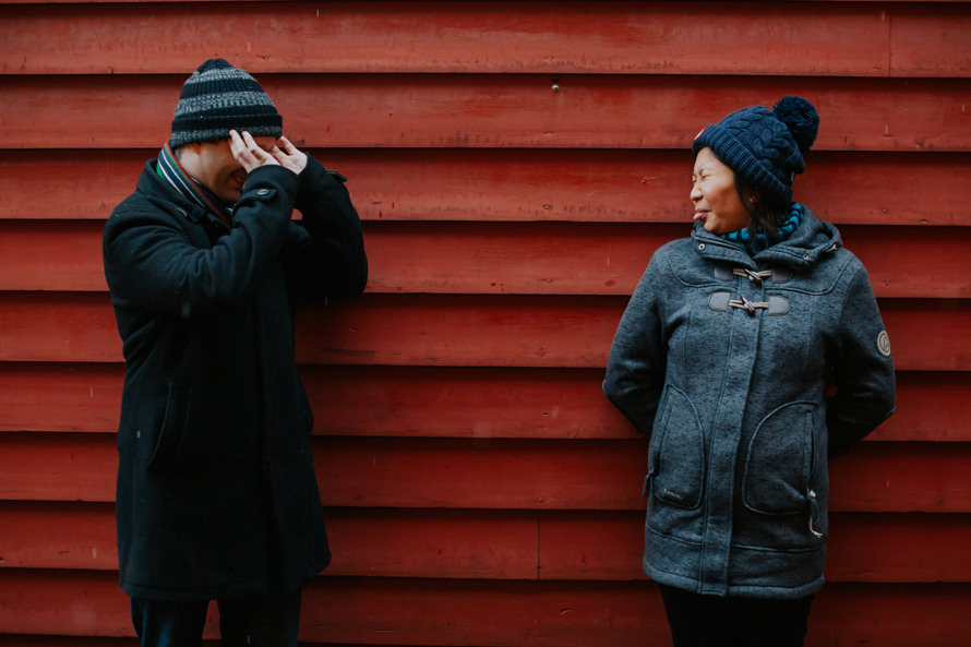 bergen norway winter pre wedding photography