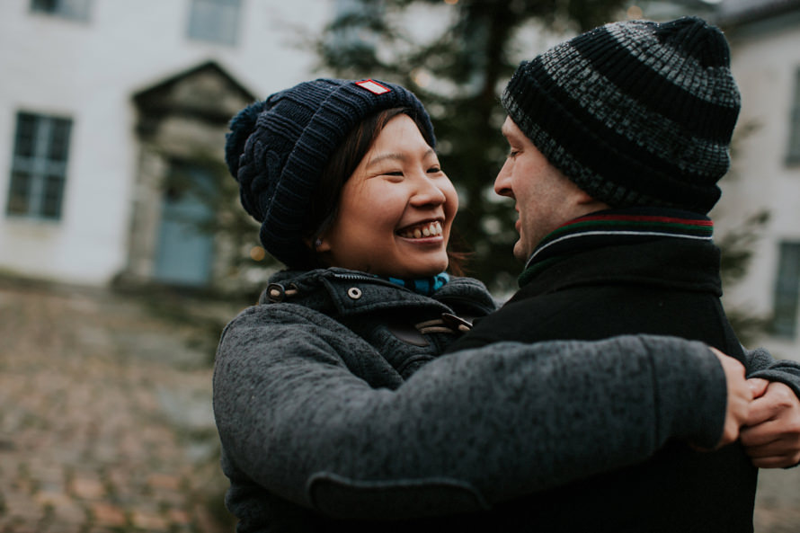 bergen norway winter pre wedding photography