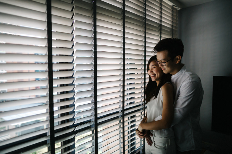 intimate at home singapore pre wedding photography