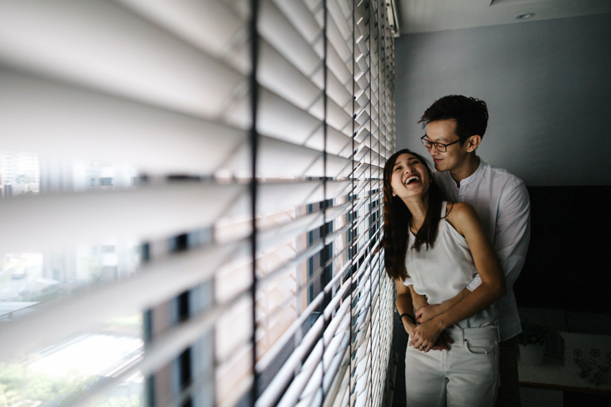 intimate at home singapore pre wedding photography