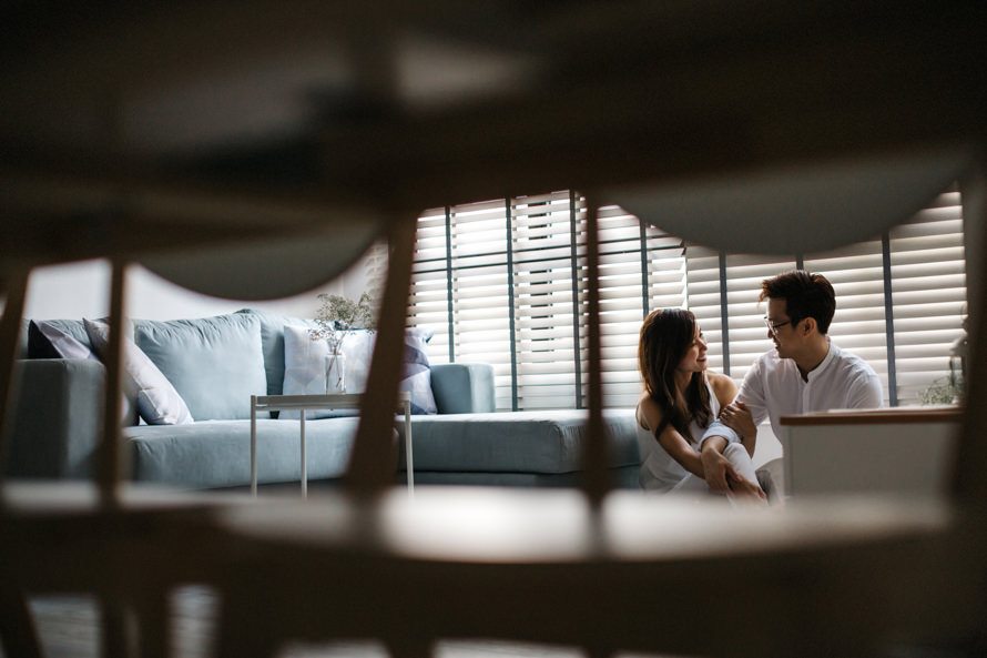 intimate at home singapore pre wedding photography