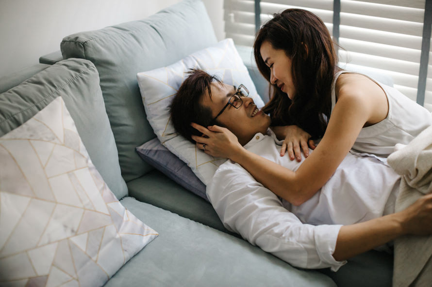 intimate at home singapore pre wedding photography