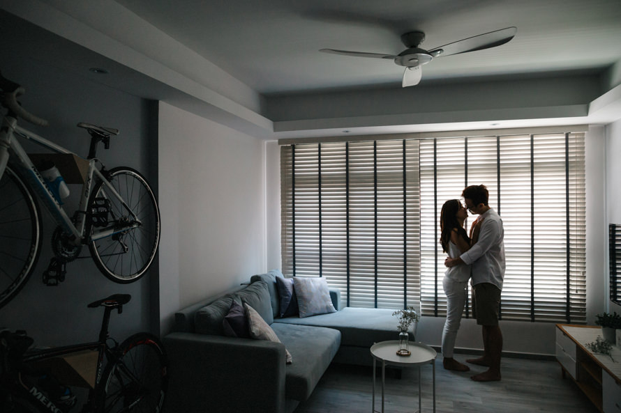 intimate at home singapore pre wedding photography