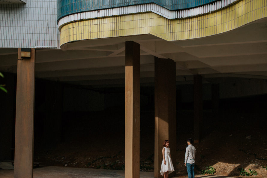 abandoned sports complex singapore pre wedding photography