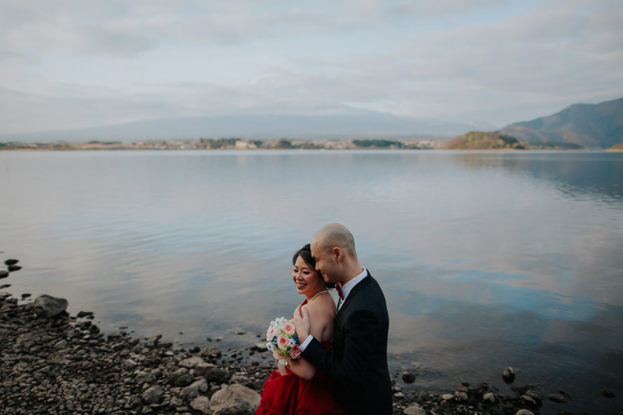 Mount Fuji Tokyo Japan Sakura Pre Wedding Photography