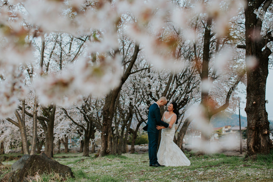 Mount Fuji Tokyo Japan Sakura Pre Wedding Photography