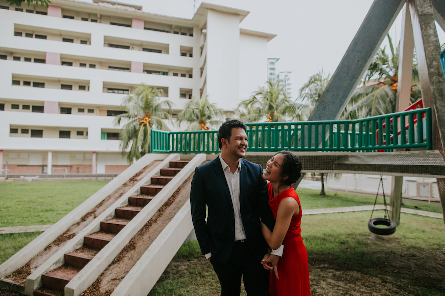 abandoned estate singapore pre wedding photography