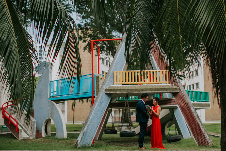 abandoned estate singapore pre wedding photography