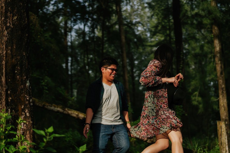Casual Woodland Singapore Prewedding Photography