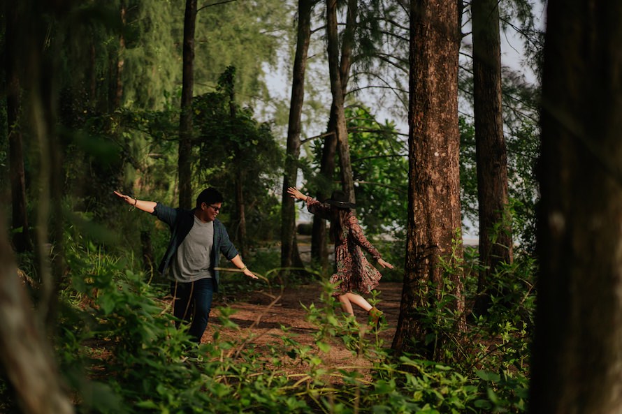 Casual Woodland Singapore Prewedding Photography