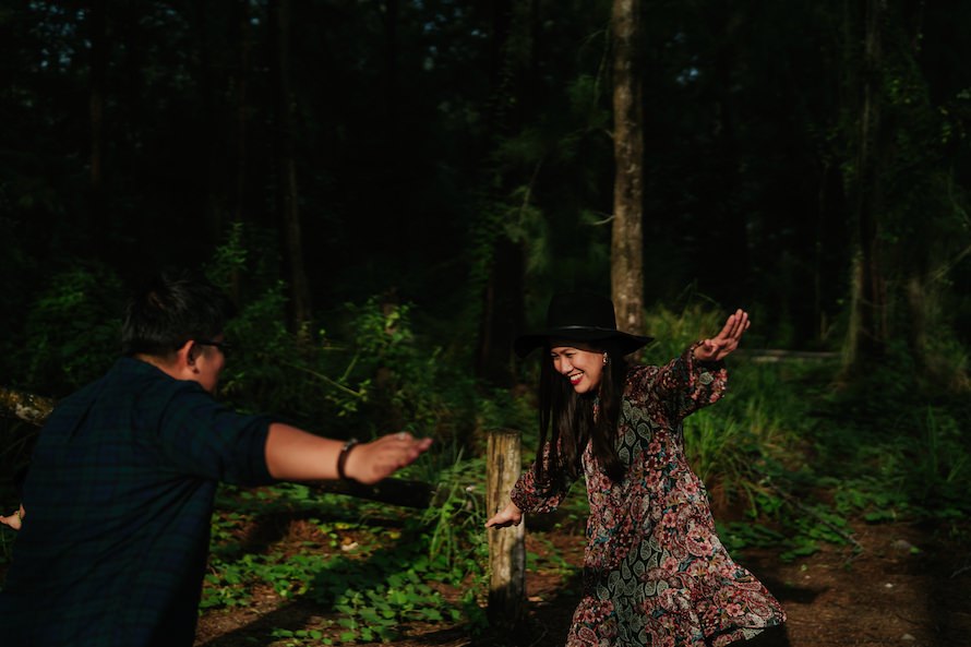 Casual Woodland Singapore Prewedding Photography