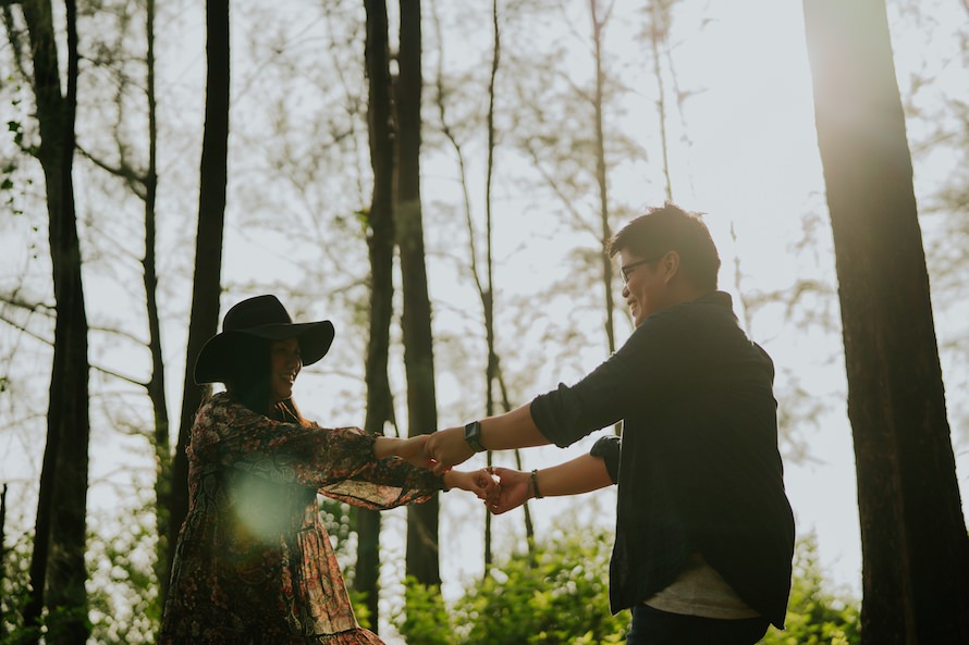 Casual Woodland Singapore Prewedding Photography