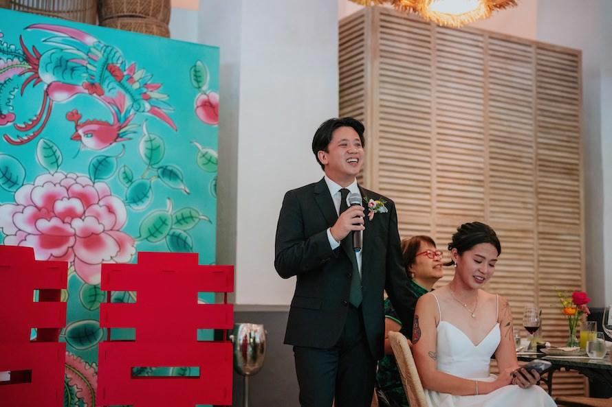 Candlenut Dempsey Wedding in Singapore - Kian Chew and Esther Intimate Celebration
