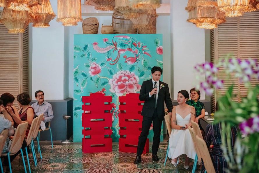 Candlenut Dempsey Wedding in Singapore - Kian Chew and Esther Intimate Celebration
