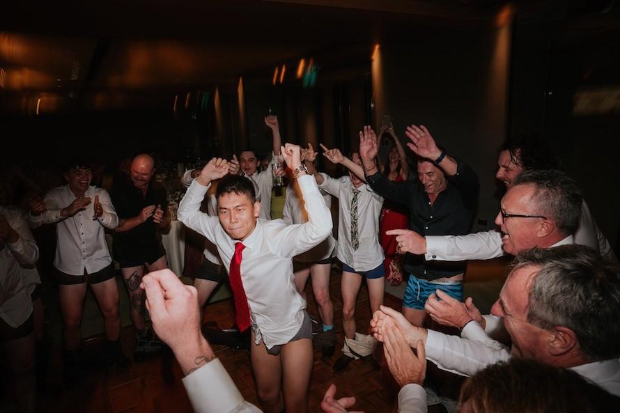 eagle rock, pants off wedding dance 